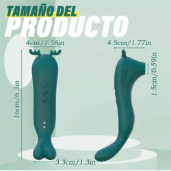 Succionador de clítoris y pezones con estimulante de punto g