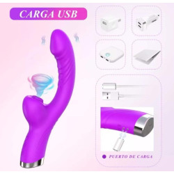 Vibrador con succionador de...