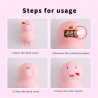 Vibrador cerdito carga usb