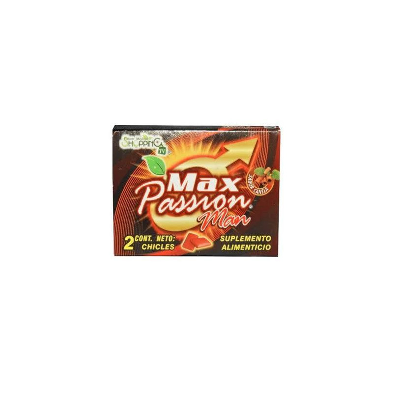 Motivador chicles max passion hombre 2 piezas