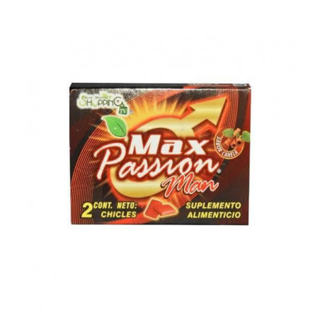 Motivador chicles max passion hombre 2 piezas