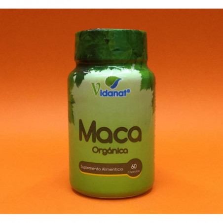 Maca organica frasco con 60 capsulas